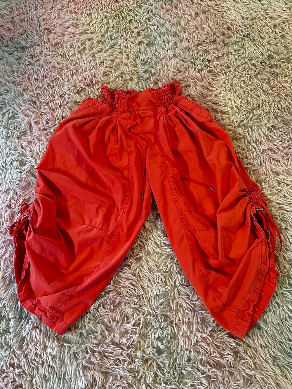 Anthropologie Ruched Hem Poplin Parachute Pants Size Small - Picture 3 of 11